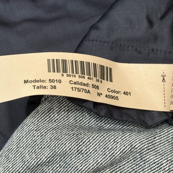 Massimo Dutti Wool Blue Grey Ankle Length High Rise Tapered Pants Sz US 6 EUC - Picture 8 of 14